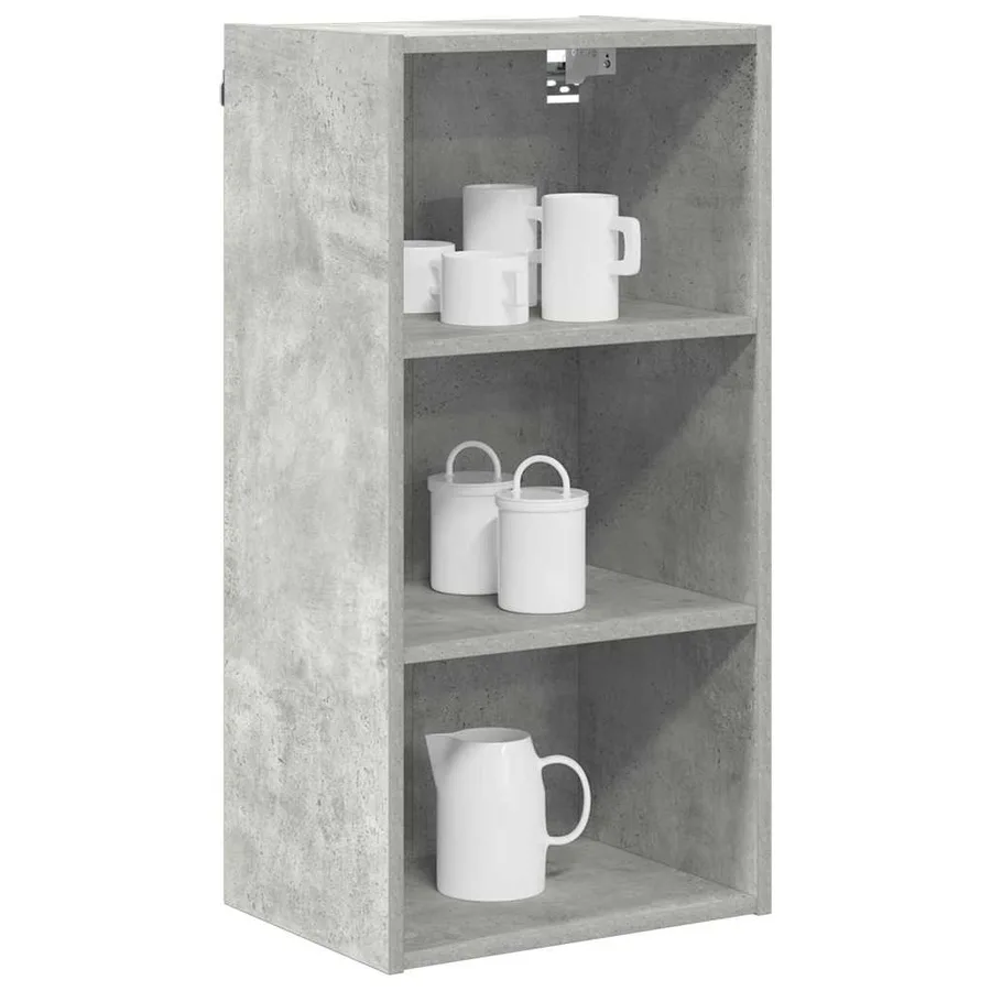 Armoire suspendue avec stockage Gris béton 40 x 29,5 x 80 cm - 3
