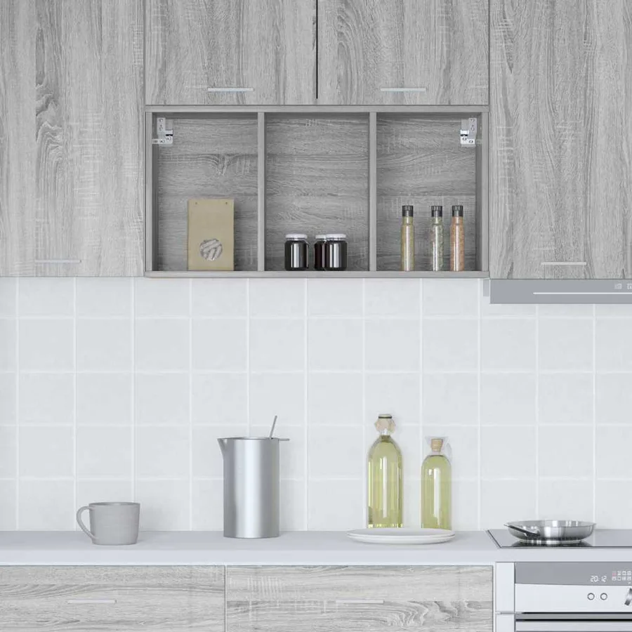 Armoire suspendue avec stockage Gris Sonoma 40 x 29,5 x 80 cm - 4