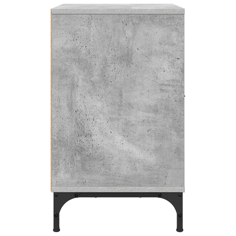 Cabinet de chevet avec tiroir 2 pcs Gris béton 49 x 36 x 61 cm - 7