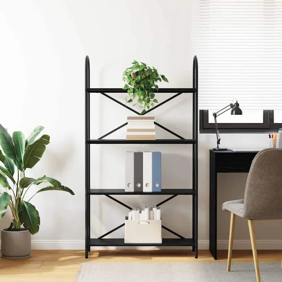 Étagère Chêne noir 80 x 30 x 146 cm Bois d'ingénierie - 4