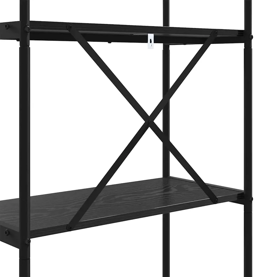 Étagère Chêne noir 80 x 30 x 146 cm Bois d'ingénierie - 9