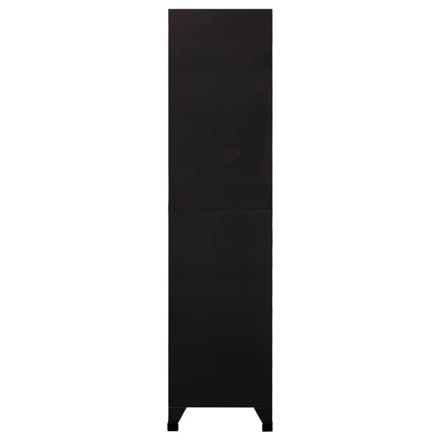 Armoire à casiers Noir 90x40x180 cm Acier - 4