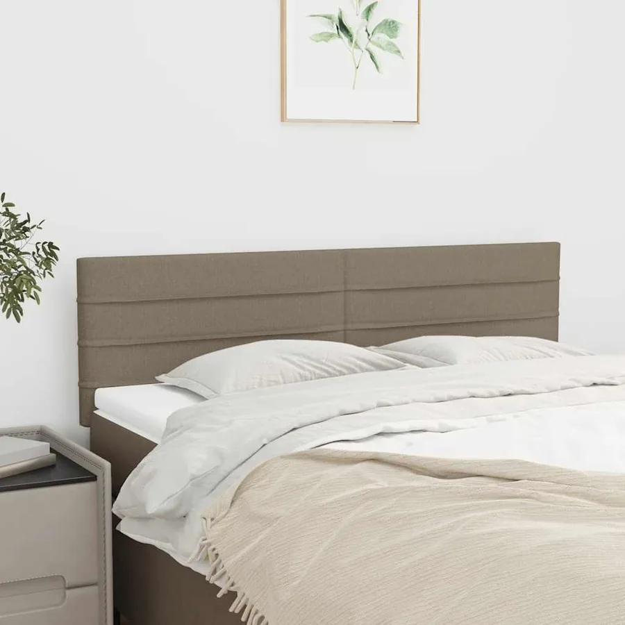 Têtes de lit Taupe 144x5x78/88 cm Tissu