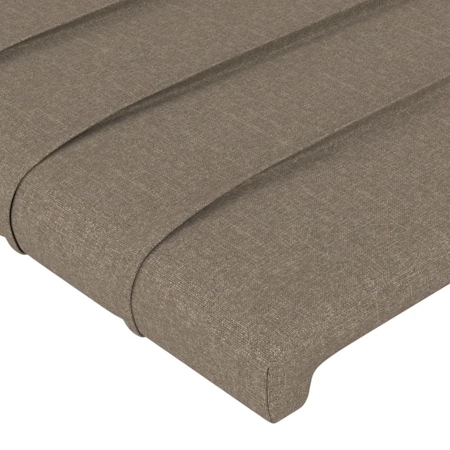 Tête de lit Taupe 90x5x78/88 cm Tissu - 4