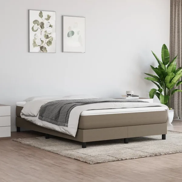 Matelas de lit à ressorts ensachés fermeté moyenne Taupe 140x190x20 cm Tissu