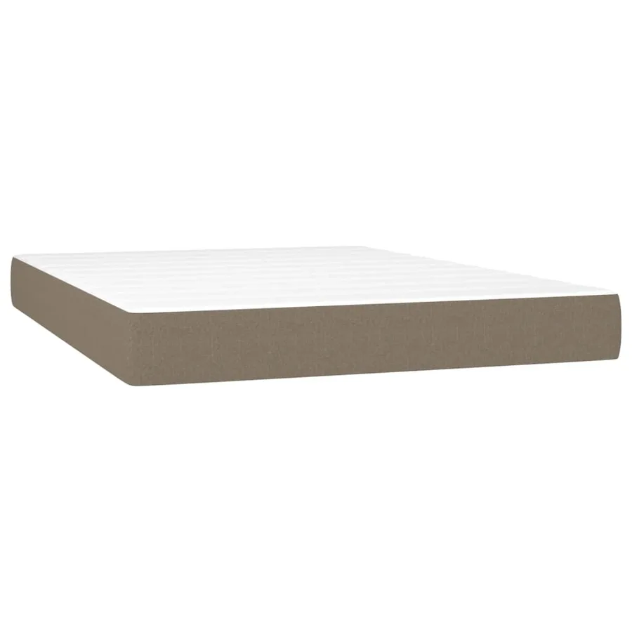 Matelas de lit à ressorts ensachés fermeté moyenne Taupe 140x190x20 cm Tissu - 2