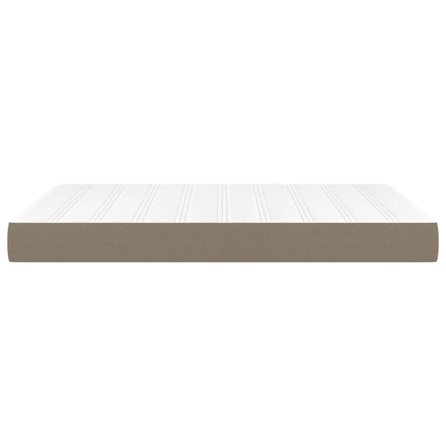 Matelas de lit à ressorts ensachés fermeté moyenne Taupe 140x190x20 cm Tissu - 4