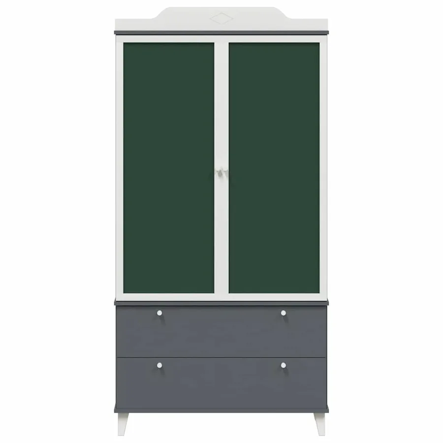 Armoire Tableau Noir ROROS Gris et blanc 90 x 45 x 180 cm - 6