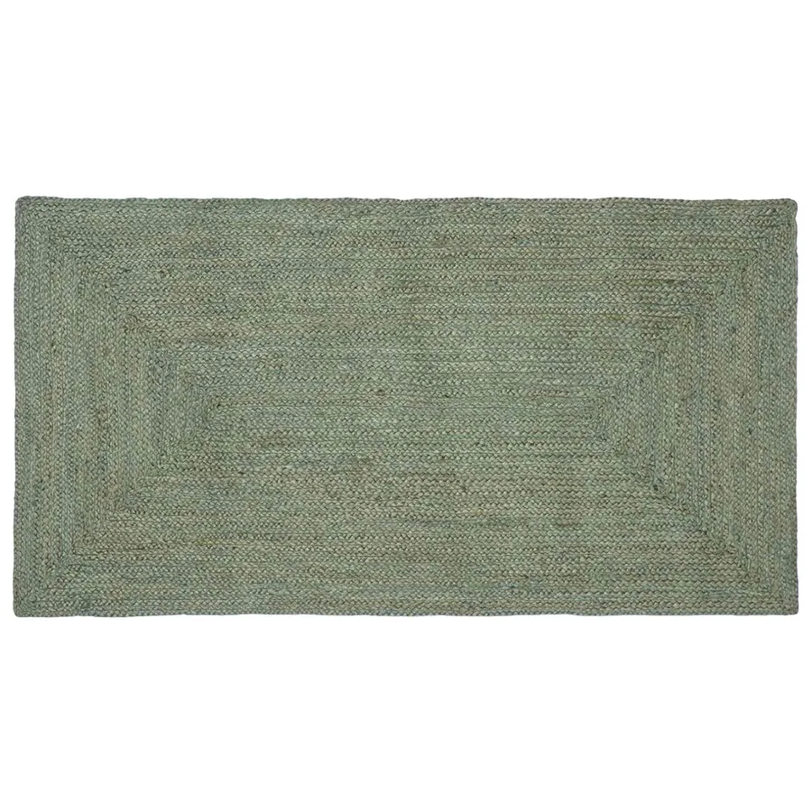Tapis de surface Rectangulaire Vert olive 100 x 200 cm Jute