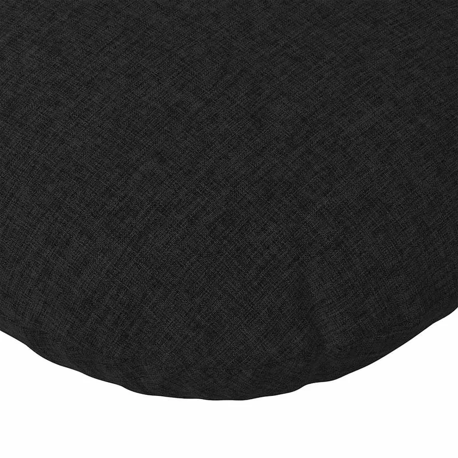 Coussins de siège 2 pcs Noir Ø40 x 13 cm tissu - 7