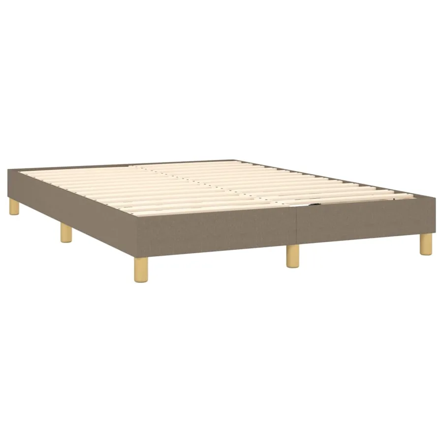 Sommier à lattes de lit avec matelas LED Taupe 140x190 cm Tissu - 5