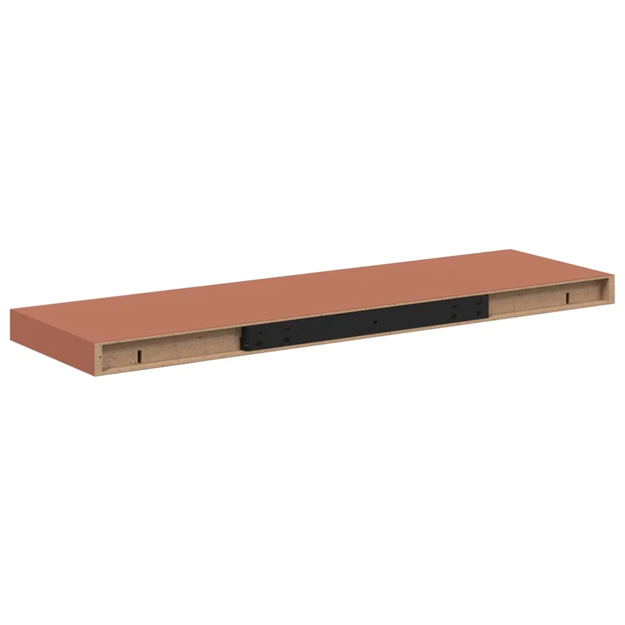 Étagère Murale 2 pcs Rouge 80 x 23,5 x 4 cm Bois d'ingénierie - 9
