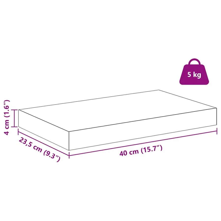 Étagère Murale 4 pcs Marbre blanc 40 x 23,5 x 4 cm - 15