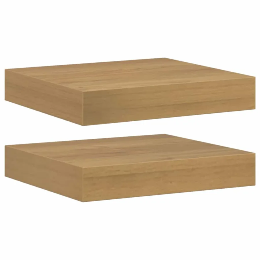Étagère Murale 2 pcs Marron 23 x 23,5 x 4 cm Bois d'ingénierie - 2