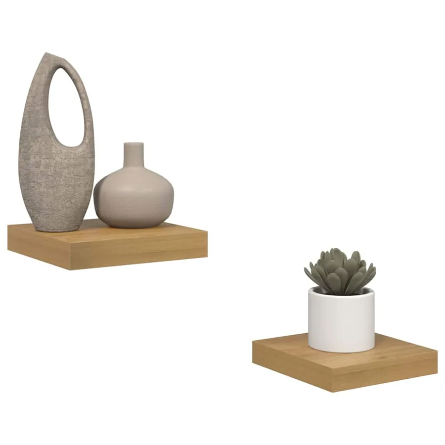 Étagère Murale 2 pcs Marron 23 x 23,5 x 4 cm Bois d'ingénierie - 3
