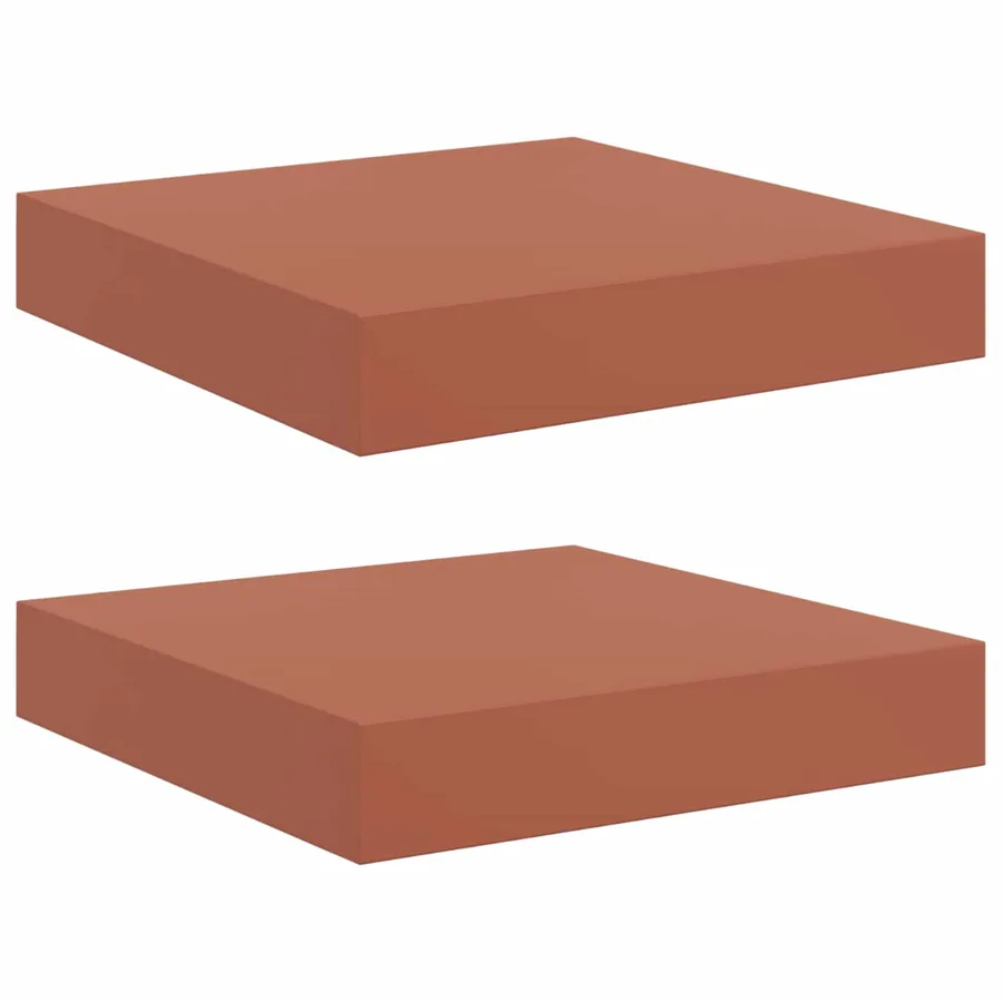 Étagère Murale 2 pcs Rouge 23 x 23,5 x 4 cm Bois d'ingénierie - 2