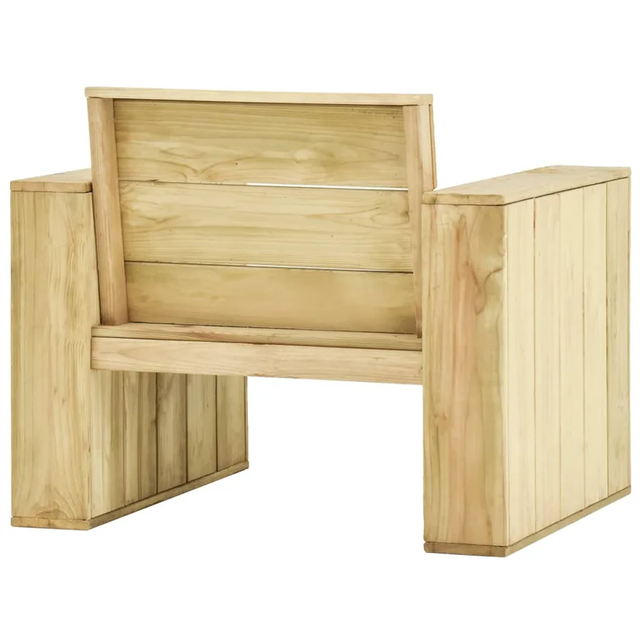 Chaise de jardin 89x76x76 cm Bois de pin imprégné - 4