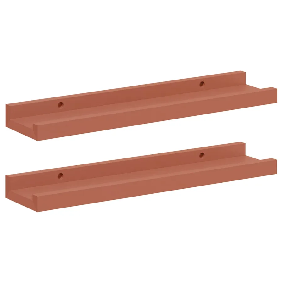 Étagère Murale Montage mural 2 pcs Rouge 40 x 9 x 3 cm - 2