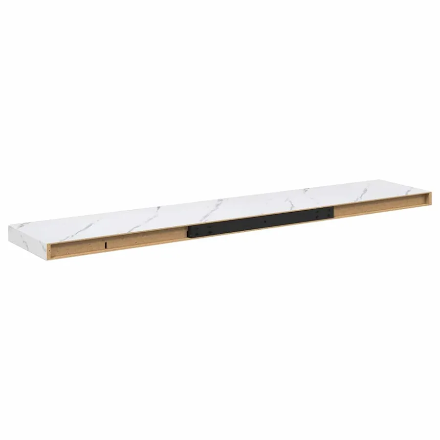 Étagère Murale 4 pcs Marbre blanc 120 x 23,5 x 4 cm - 9