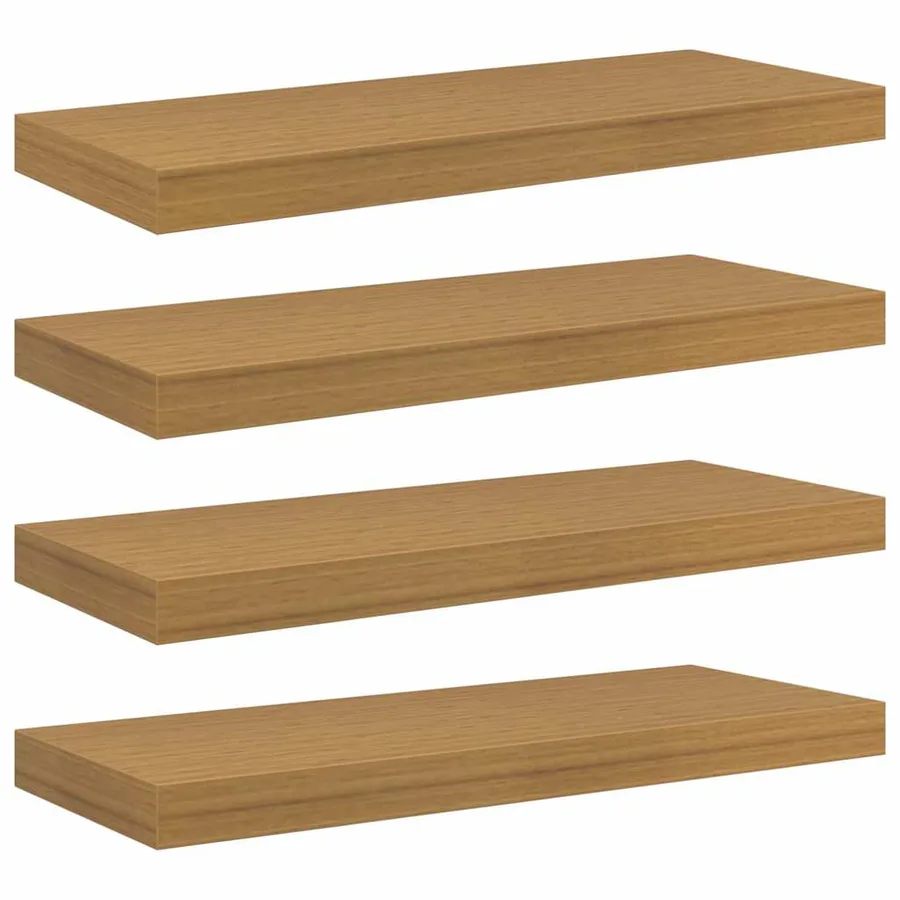 Étagère Murale 4 pcs Beige 60 x 23 x 4 cm Bois d'ingénierie - 2