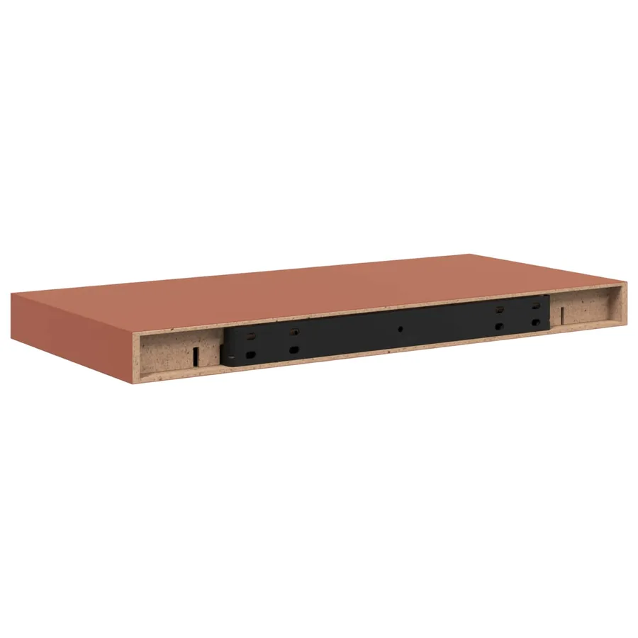 Étagère Murale 2 pcs Rouge 50 x 23 x 4 cm Bois d'ingénierie - 9