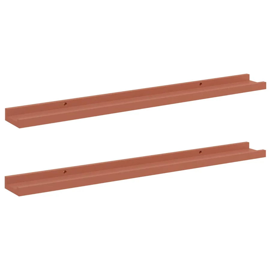 Étagère Murale Montage mural 2 pcs Rouge 80 x 9 x 3 cm - 2