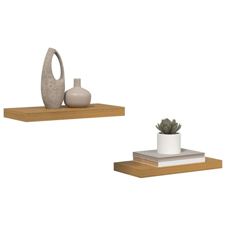 Étagère Murale 2 pcs Beige 50 x 23 x 4 cm Bois d'ingénierie - 3