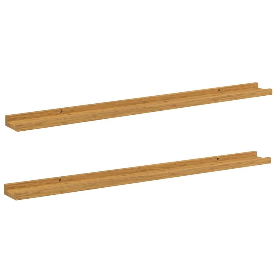 Étagère Murale Montage mural 2 pcs Beige 100 x 9 x 3 cm - 2