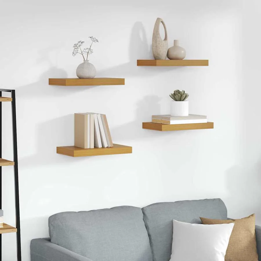 Étagère Murale 4 pcs Beige 40 x 23,5 x 4 cm Bois d'ingénierie