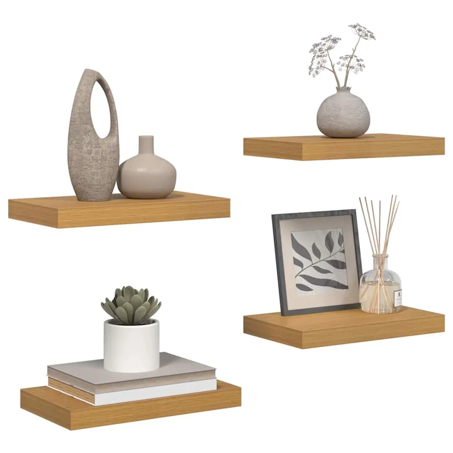 Étagère Murale 4 pcs Beige 40 x 23,5 x 4 cm Bois d'ingénierie - 3