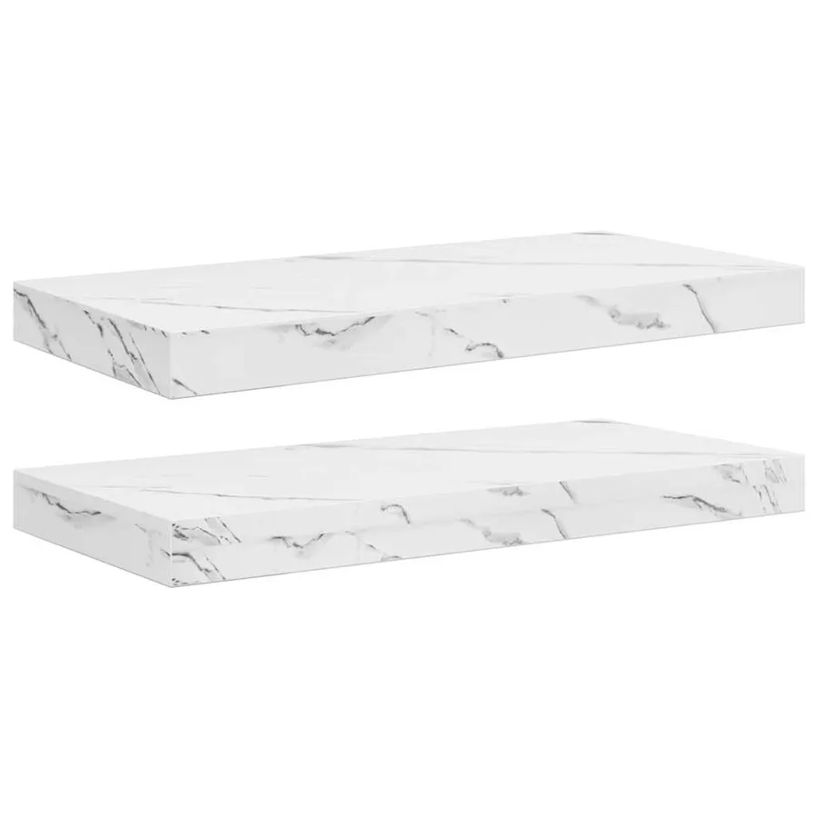 Étagère Murale 2 pcs Marbre blanc 50 x 23,5 x 4 cm - 2