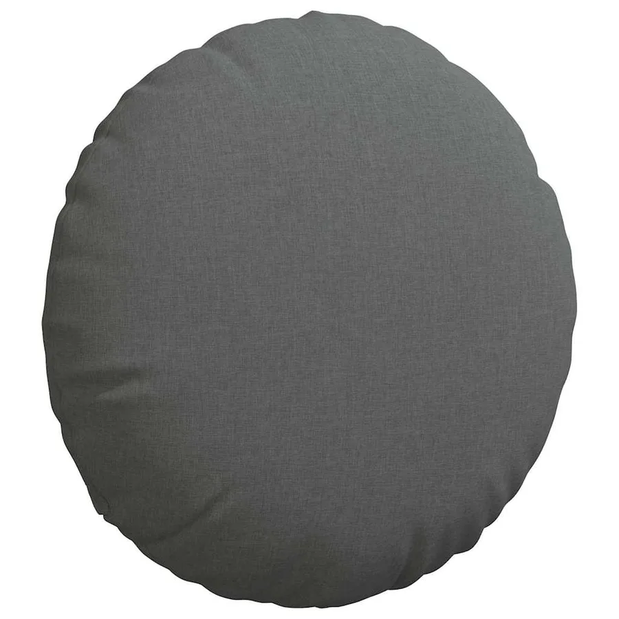 Coussins de siège 2 pcs Gris foncé Ø60 x 21 cm tissu - 5