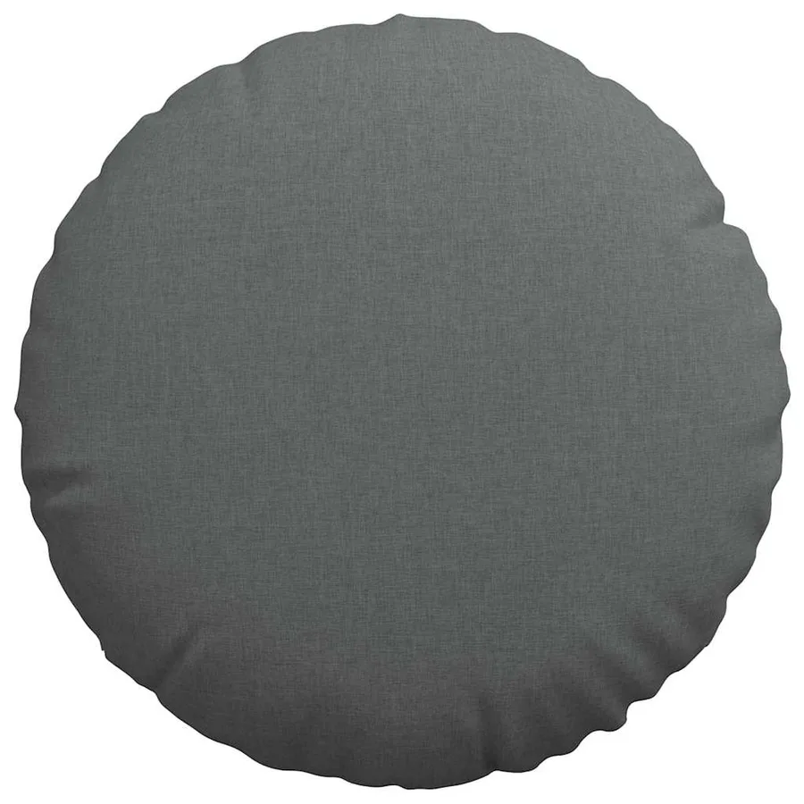 Coussins de siège 2 pcs Gris foncé Ø60 x 21 cm tissu - 6