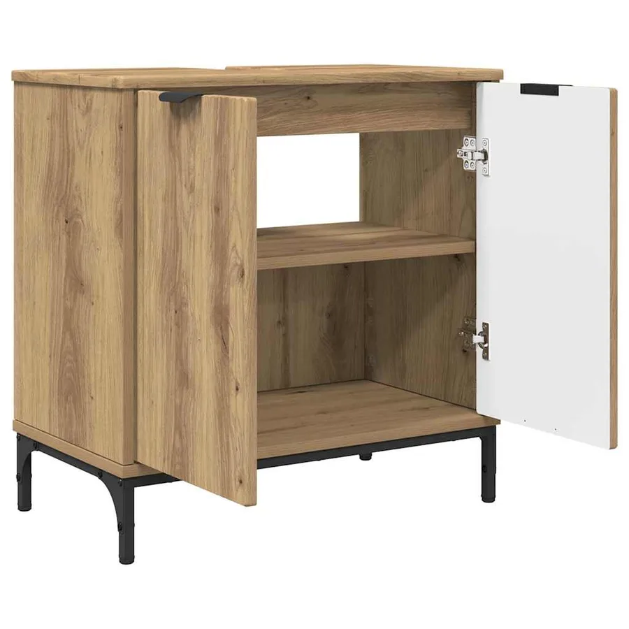 Ensemble de mobilier de salle de bain 2 pc Chêne artisanal - 5