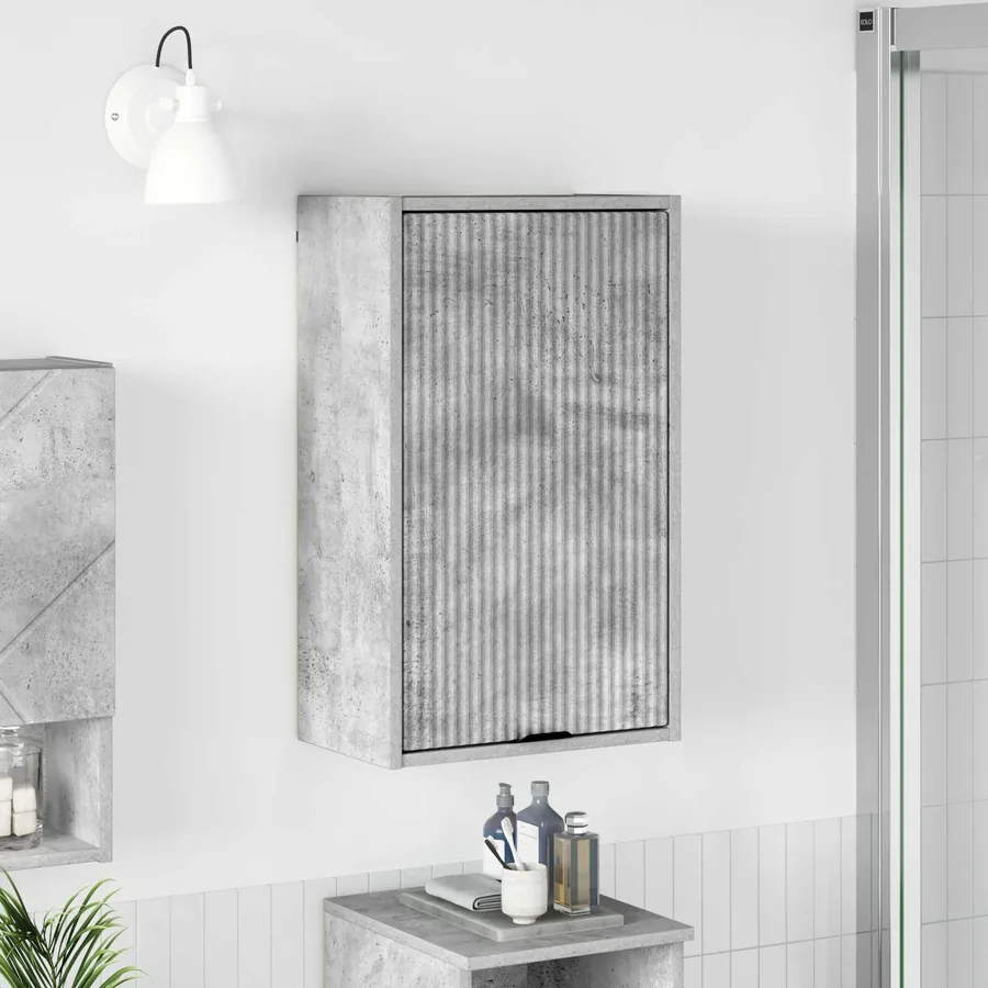 Cabinet de salle de bain Gris béton 39 x 23,5 x 65 cm