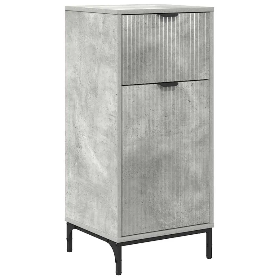 Ensemble de mobilier de salle de bain avec tiroir Gris béton - 7