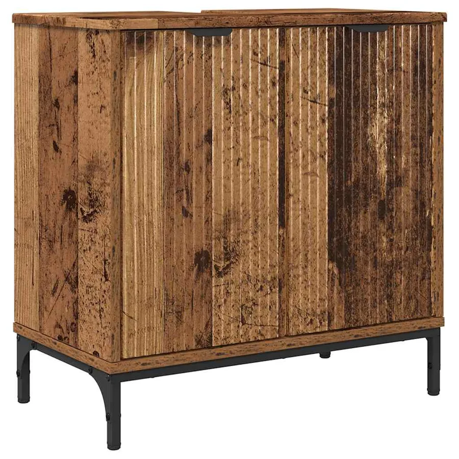 Ensemble de mobilier de salle de bain avec tiroir Bois Ancien - 5