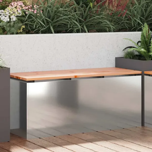 Banc de jardin Argent 100 x 40 x 43 cm Acier galvanisé