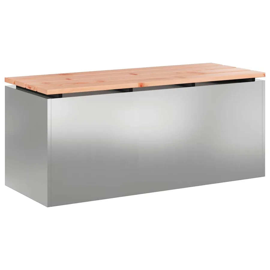 Banc de jardin Argent 100 x 40 x 43 cm Acier galvanisé - 2
