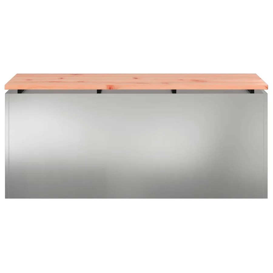 Banc de jardin Argent 100 x 40 x 43 cm Acier galvanisé - 4