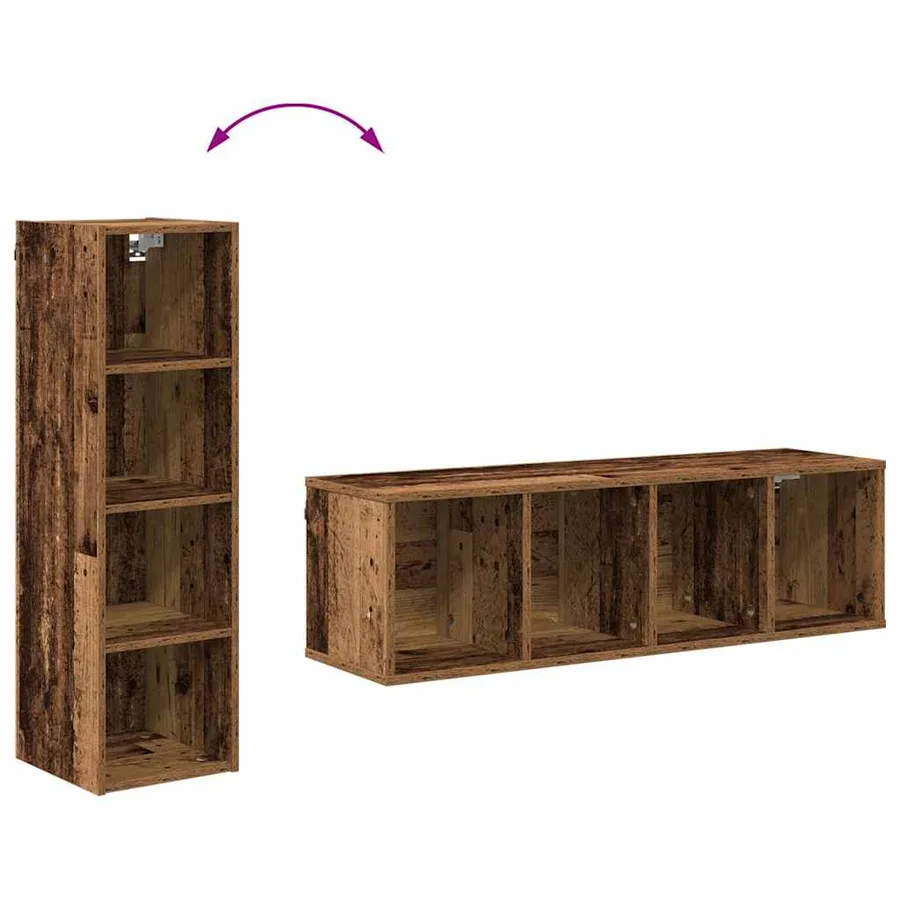 Armoire suspendue avec stockage Bois ancien 30 x 29,5 x 100 cm - 10