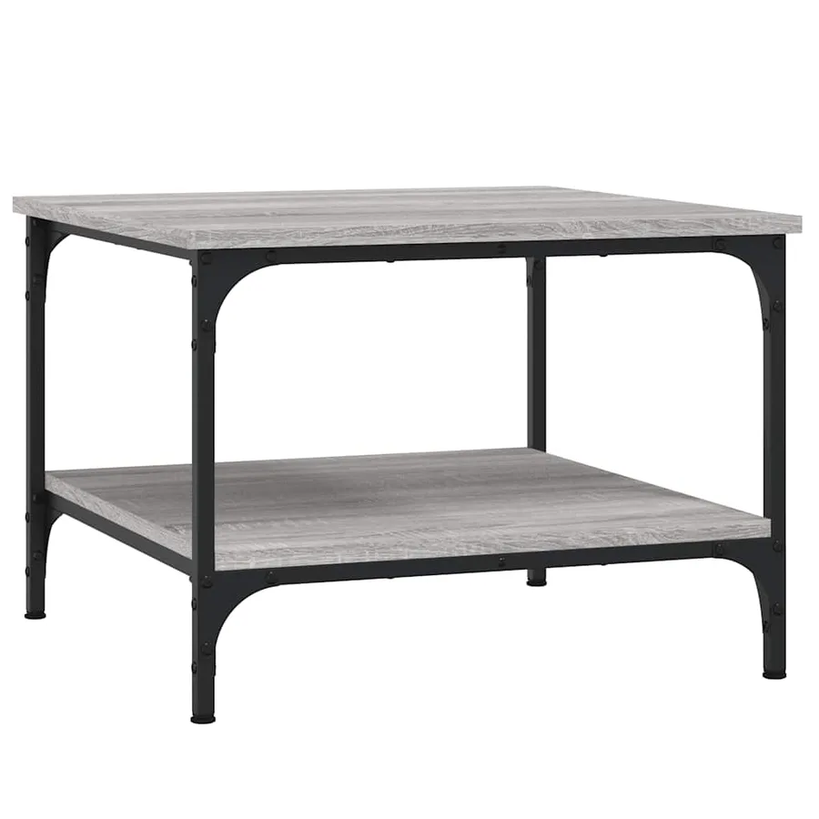 Table basse sonoma gris 55x55x40 cm bois d'ingénierie - 2