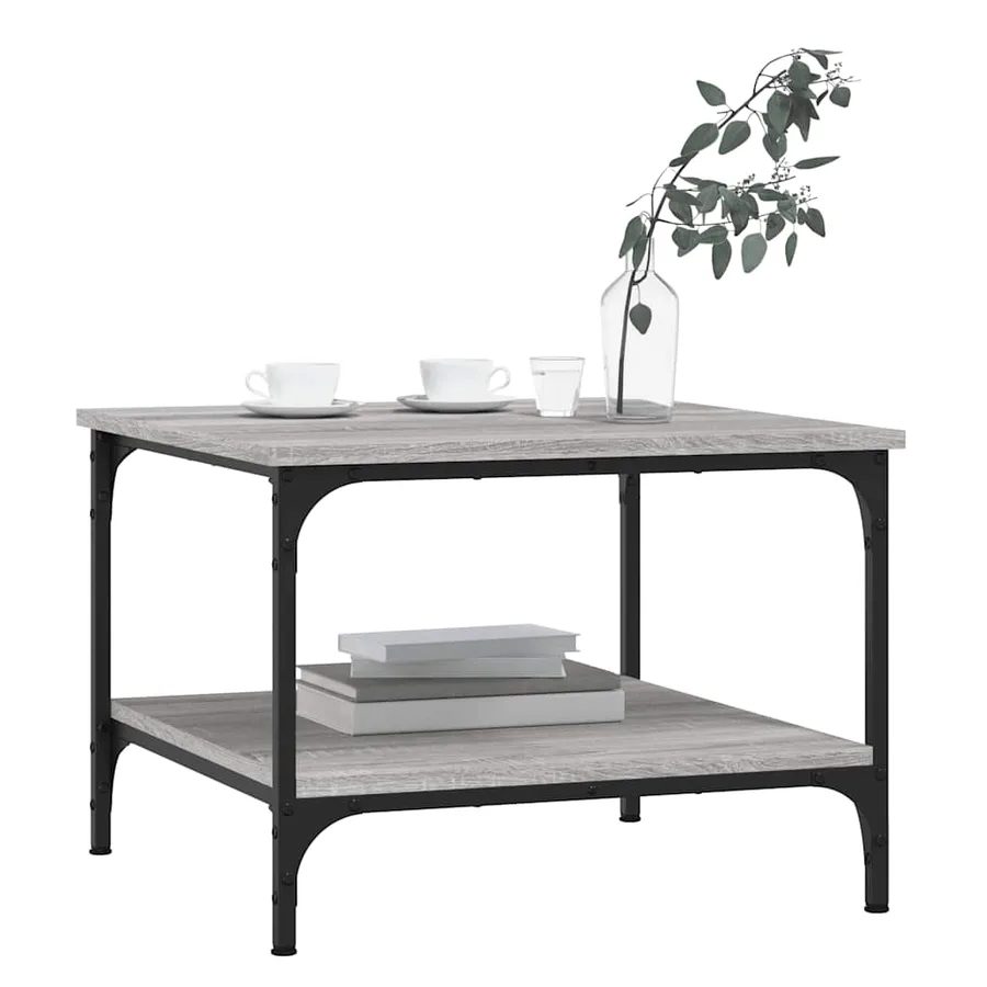 Table basse sonoma gris 55x55x40 cm bois d'ingénierie - 3