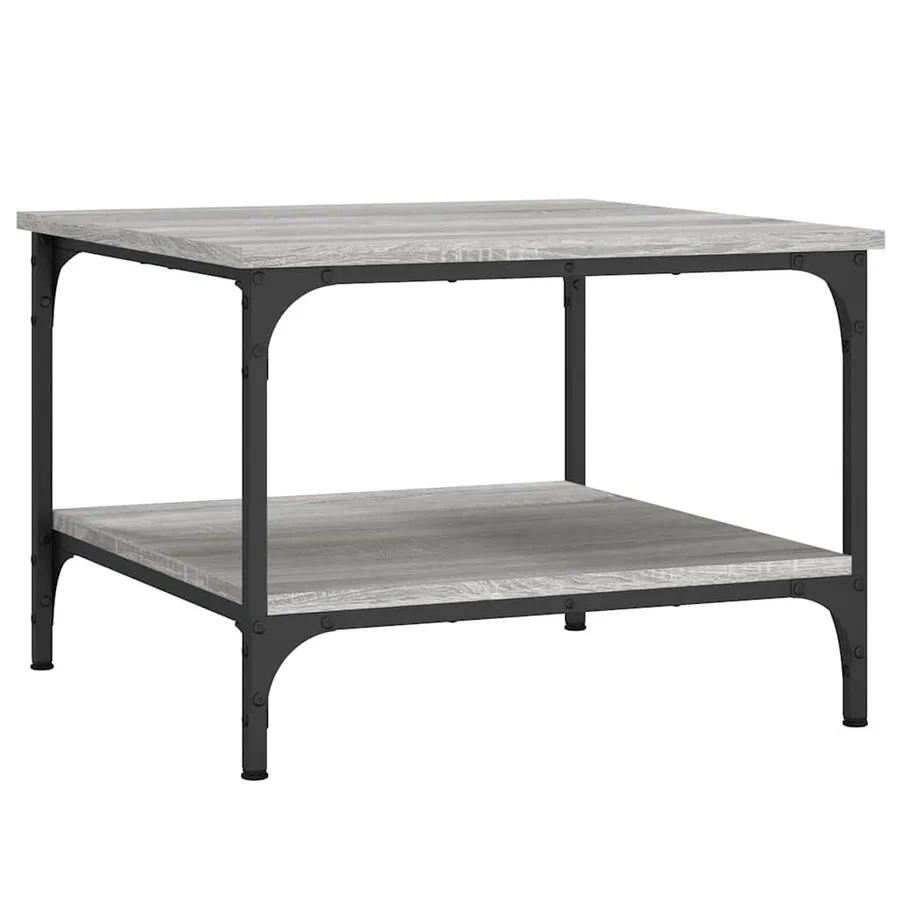 Table basse sonoma gris 55x55x40 cm bois d'ingénierie - 5