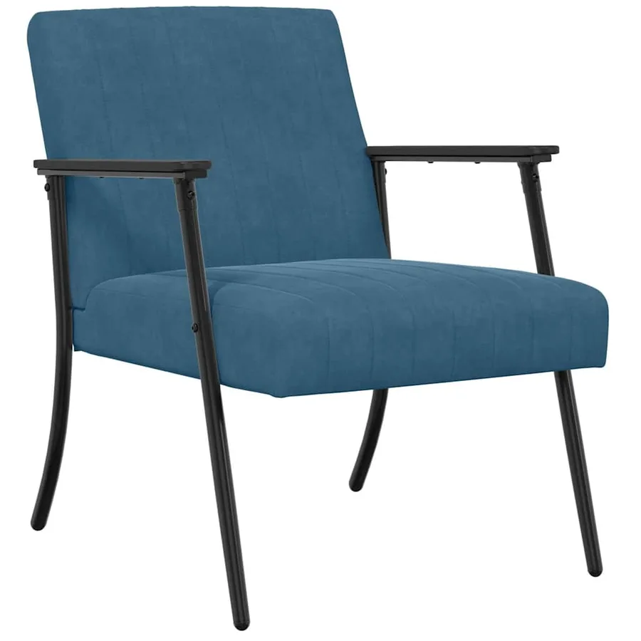 fauteuil Bleu 59 x 75 x 78 cm Velours - 2