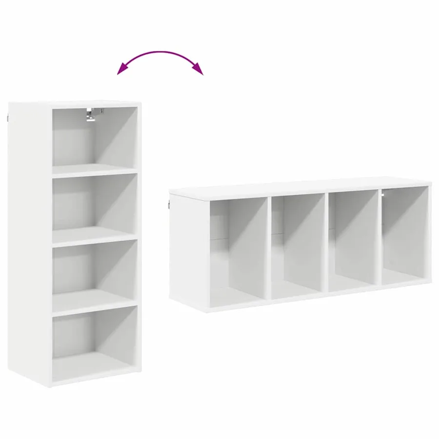 Armoire suspendue Blanc 40 x 29,5 x 100 cm Bois d'ingénierie - 10