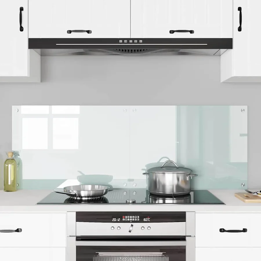 Crédence de cuisine 2 pcs Blanc 70 x 50 cm verre trempé - 3