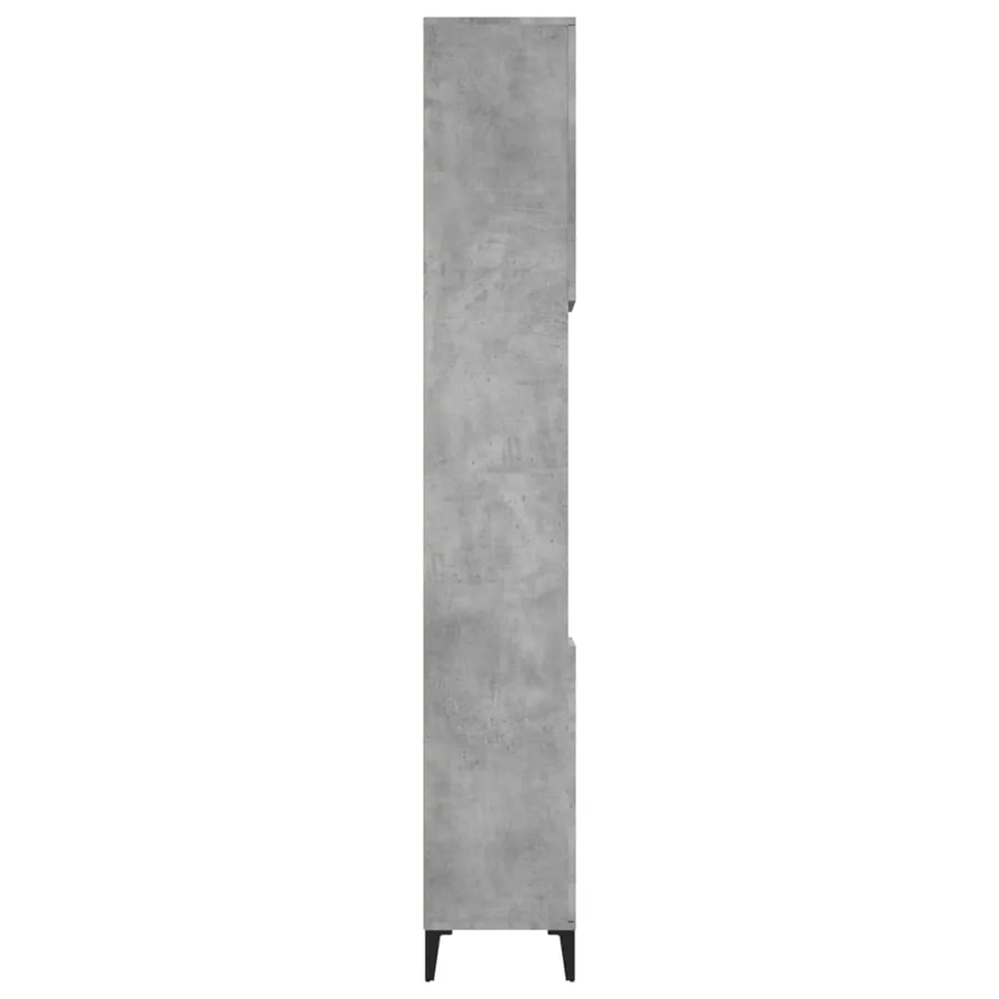 Armoire de salle de bain gris béton 30x30x190 cm - 8