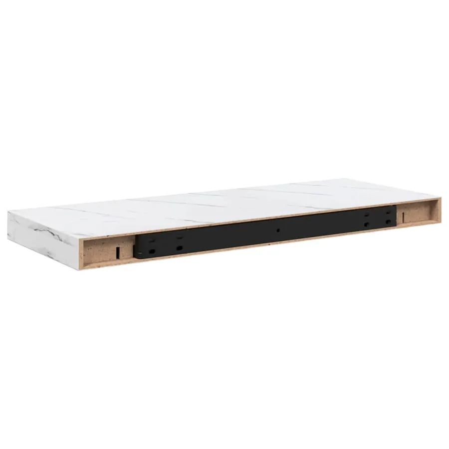 Étagère Murale Montage mural 4 pcs Marbre blanc 60 x 23 x 4 cm - 9