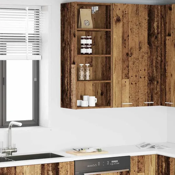 Armoire suspendue avec stockage Bois ancien 40 x 29,5 x 100 cm